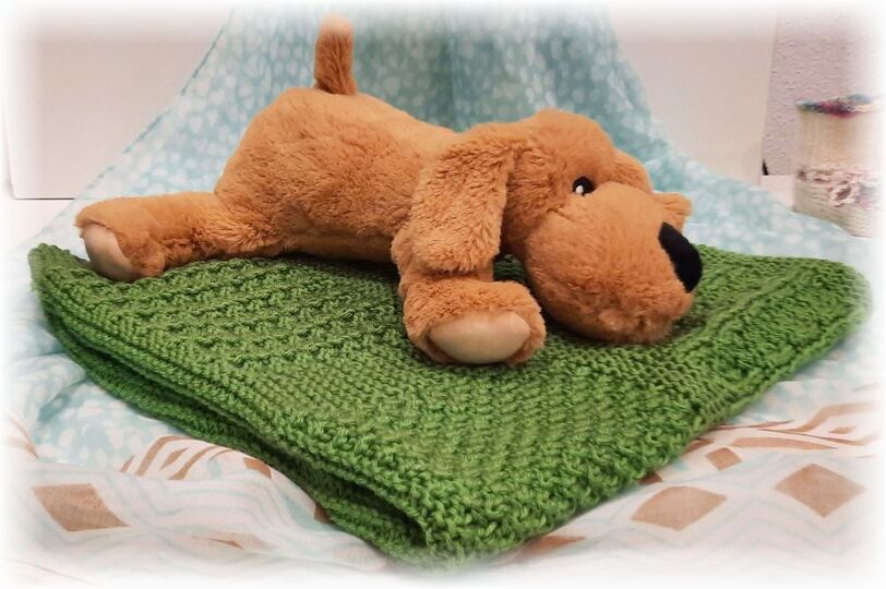 Strickanleitung Babydecke Wendedecke Patchwork Design