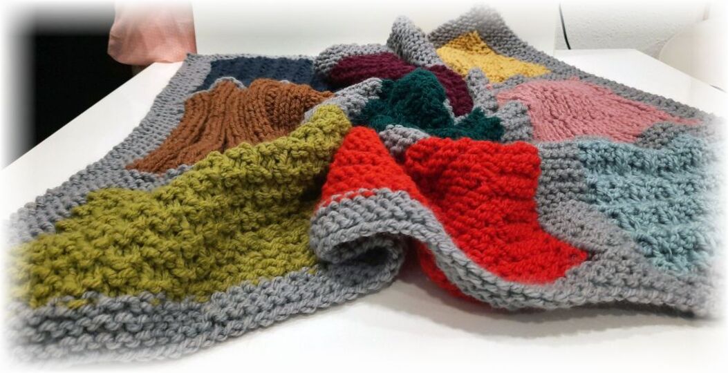 Strickanleitung Babydecke Wendedecke Patchwork Design