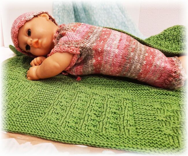 Strickanleitung Babydecke Wendedecke Patchwork Design