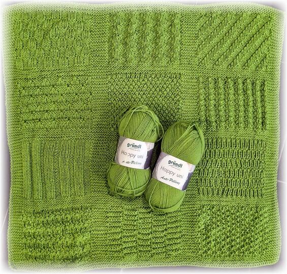 Strickanleitung Babydecke Wendedecke Patchwork Design