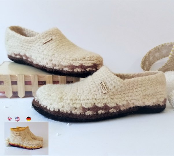 Slippers. Moccasins or Boots. Crochet pattern 36-43