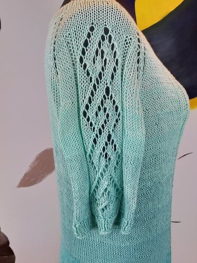 Anleitung RVO-Ajour-Pulli / Shirt  "Baltrum" Größe S-XXXXL