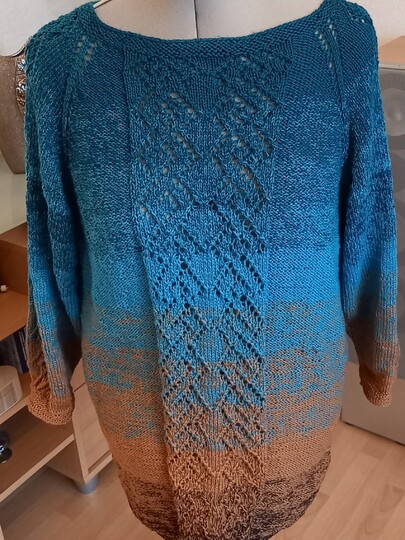 Anleitung RVO-Ajour-Pulli / Shirt  "Baltrum" Größe S-XXXXL