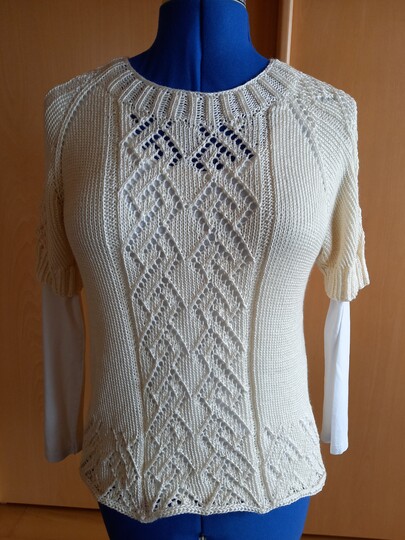 Anleitung RVO-Ajour-Pulli / Shirt  "Baltrum" Größe S-XXXXL