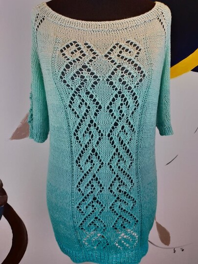 Anleitung RVO-Ajour-Pulli / Shirt  "Baltrum" Größe S-XXXXL