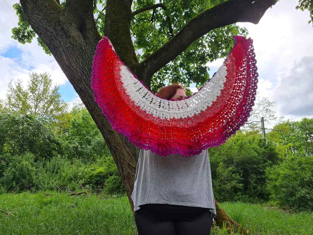 Anleitung halbrundes Tuch Schwesterfreude - Bild 2