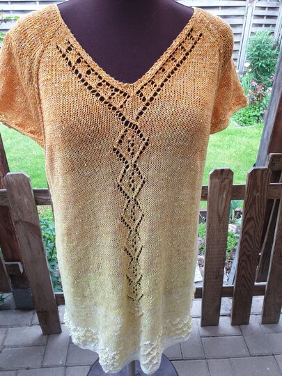 Anleitung RVO-Ajour-Pulli "Trischen" mit V-Ausschnitt, Größe S-XXXXL