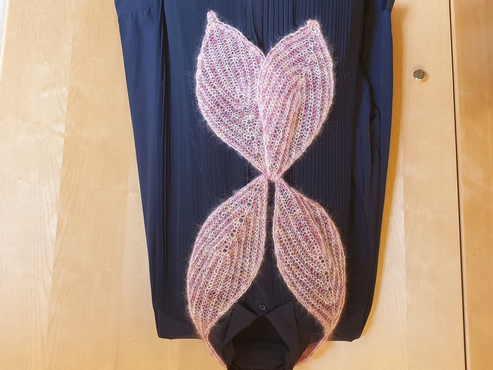 Strickanleitung Sommerschal Blatt