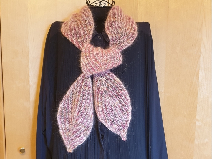 Strickanleitung Sommerschal Blatt