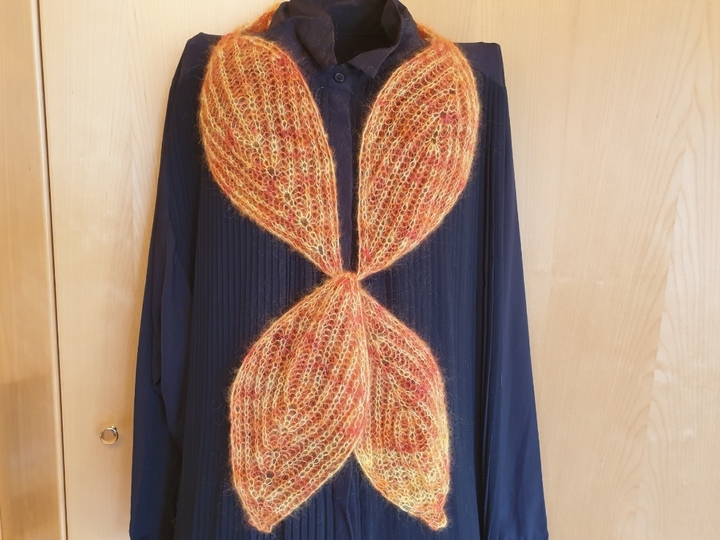 Strickanleitung Sommerschal Blatt