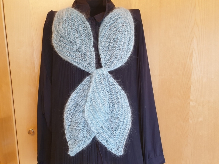 Strickanleitung Sommerschal Blatt