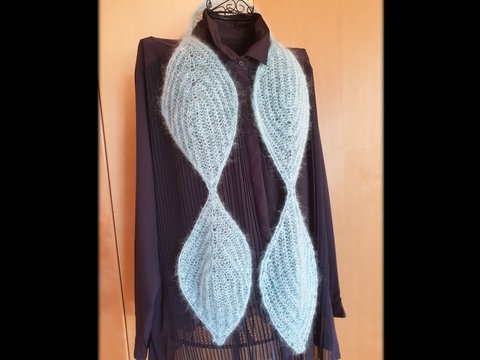 Strickanleitung Sommerschal Blatt