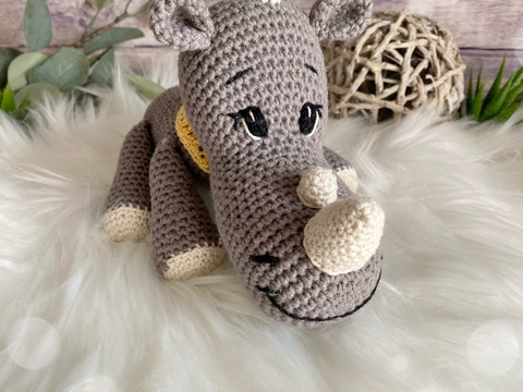 Häkelanleitung Nashorn "Norbert"