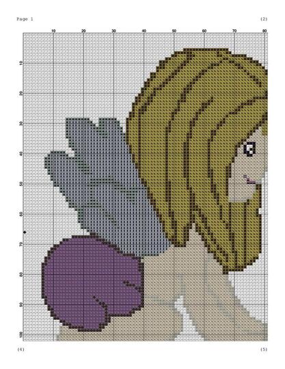 Gemini angels cross stitch pattern