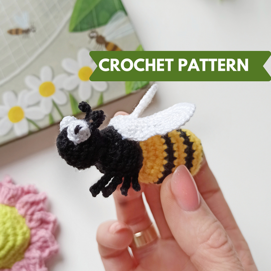 Crochet bee amigurumi pattern, Easy crochet amigurumi bee