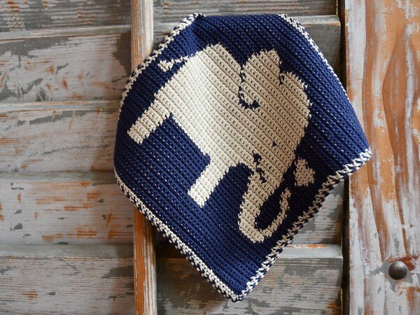 Crochet Pattern Washcloth "Elo Elephant"