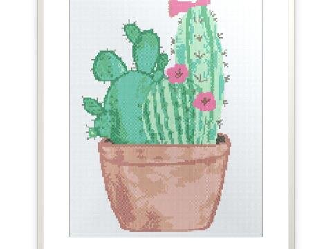 Cactus Cross stitch Pattern