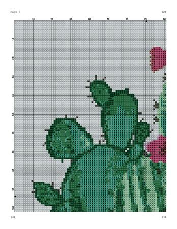 Cactus Cross stitch Pattern