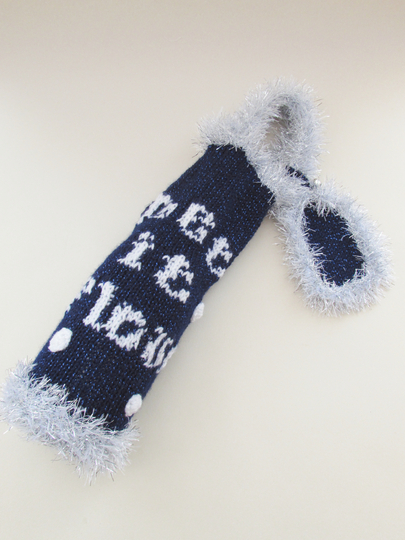 Christmas Wine Gift Bags Knitting Pattern