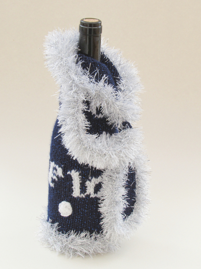 Christmas Wine Gift Bags Knitting Pattern