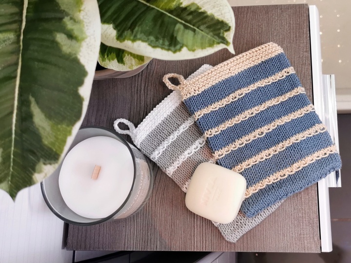 Kettline Waschhandschuh Strickanleitung