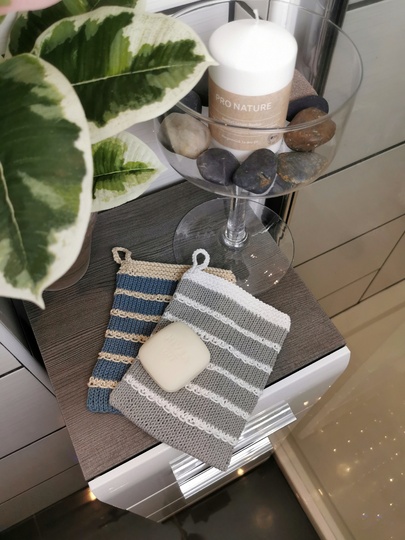 Kettline Waschhandschuh Strickanleitung