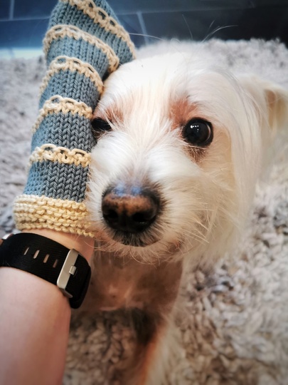 Kettline Waschhandschuh Strickanleitung