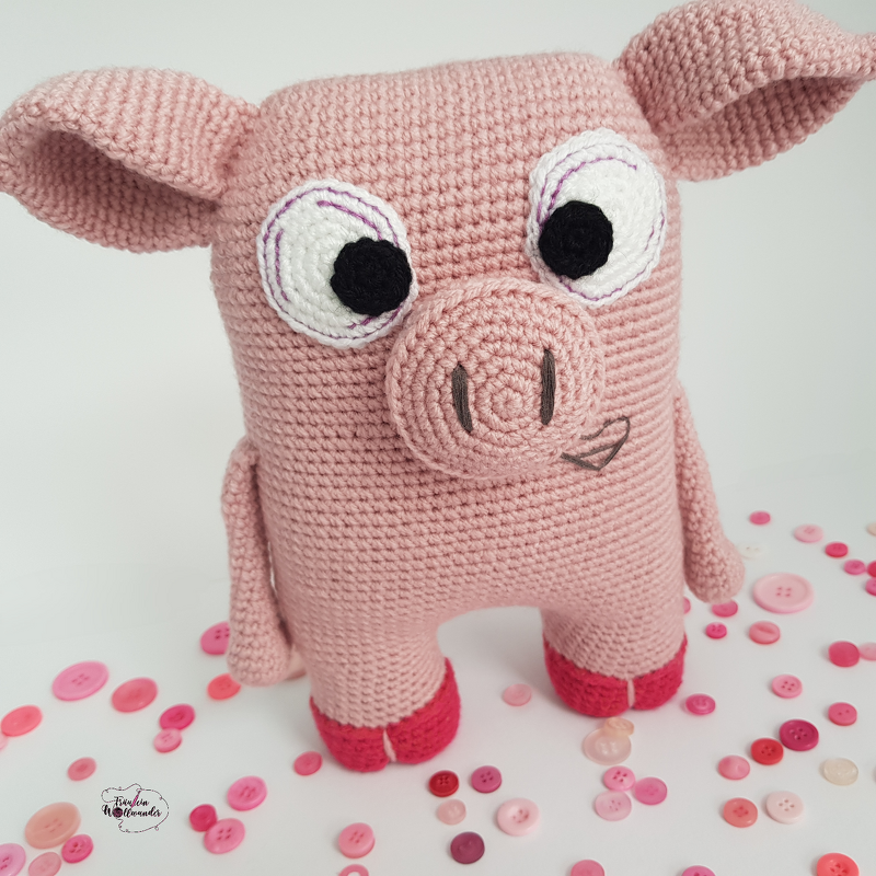 Häkelanleitung > Kuschelbuddie No.17 Schwein Sally < - Bild 2