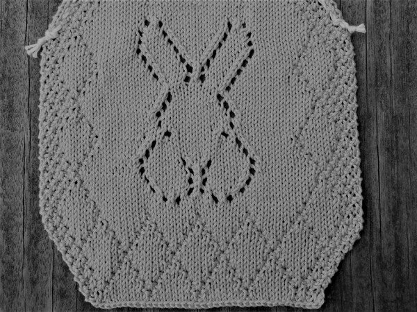 Knitting pattern Baby Bib "rabbit"