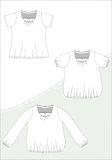 Betty Boho Blouse – Wide-Sleeve Top with Folds EU 34–50 / US 4–20