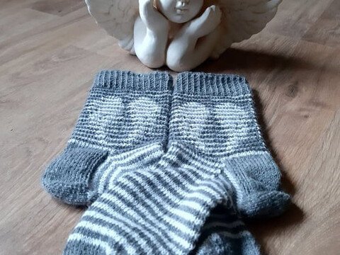 Socken "Wings" Illusionsstricken