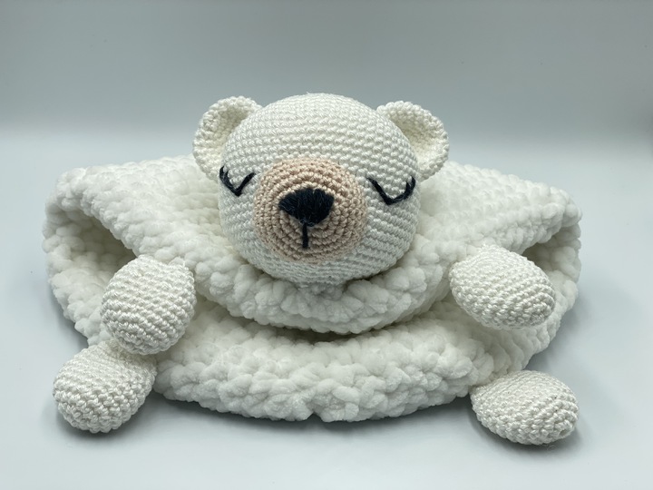 Häkelanleitung für Schnuffeltuch / Schmusebär