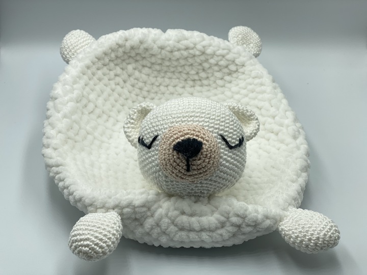 Häkelanleitung für Schnuffeltuch / Schmusebär