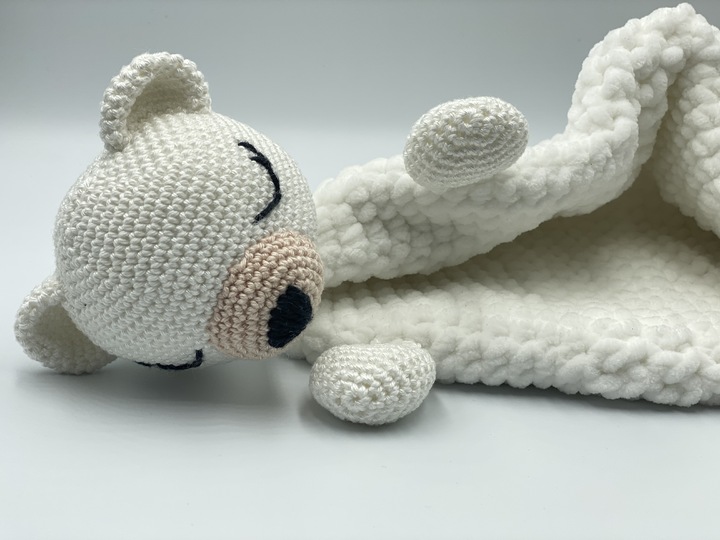 Häkelanleitung für Schnuffeltuch / Schmusebär