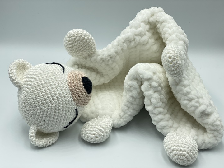 Häkelanleitung für Schnuffeltuch / Schmusebär