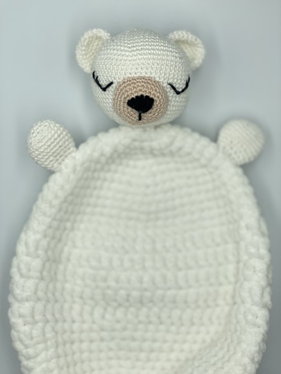 Häkelanleitung für Schnuffeltuch / Schmusebär