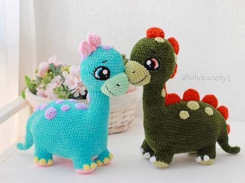 Dinosaur Family Crochet pattern: Dino parents boy/girl