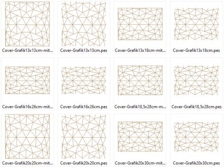 Design Dreieck voll flächige Stickdatei zum Stoff besticken