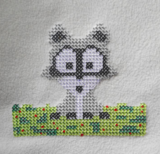 Zählvorlage: Kreuzstichmotiv "Die Waldtiere sind los"