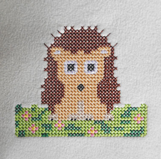 Zählvorlage: Kreuzstichmotiv "Die Waldtiere sind los"