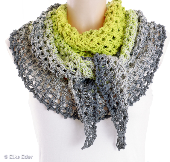 Triangle Shawl “Network 2.0” Crochet Pattern