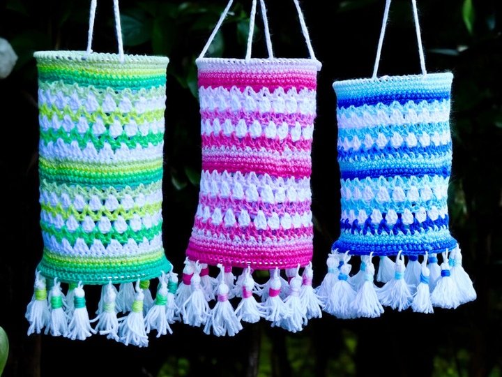 Dekorative Lampions | Laternen - Häkelanleitung | 2 Varianten