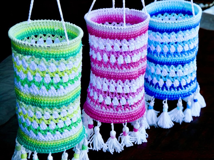 Dekorative Lampions | Laternen - Häkelanleitung | 2 Varianten