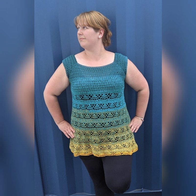 Mittagssonne - Shirt/Tunika/Kleid häkeln im RVO in allen Damengrößen - Bild 2