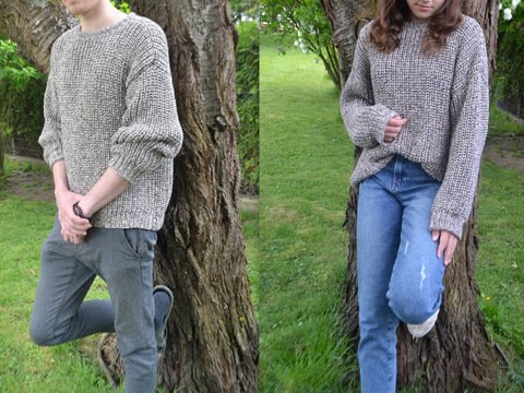 Pullover Uni * Strickanleitung * alle Größen