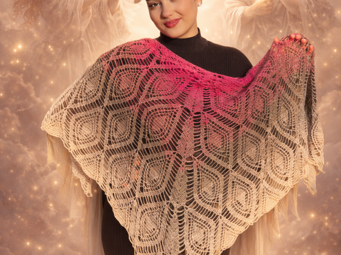 Häkelanleitung Dreieckstuch Segen der Engel – mit Häkelschrift