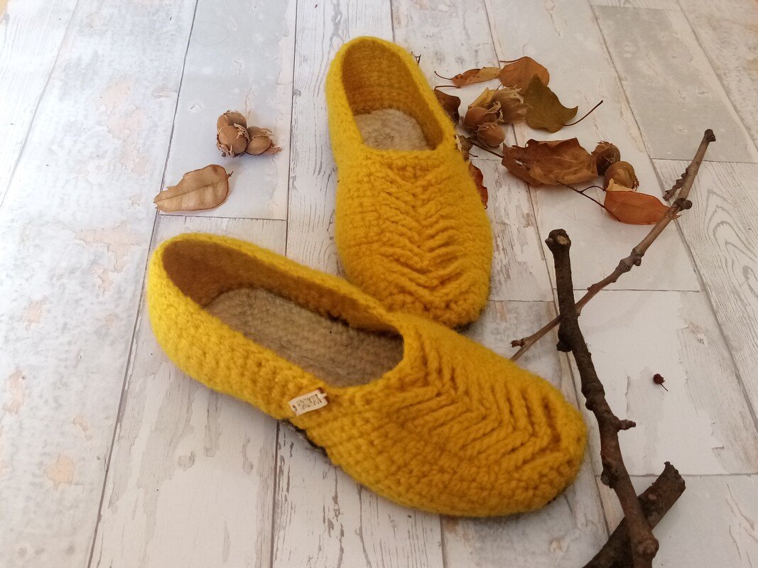 Fischgrät Pantoffeln. Häkelanleitung - Bild 4