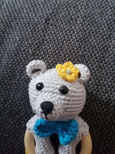 Karla und Karlchen, Häkelanleitung für Teddy Babyrassel, Greifling, Bär