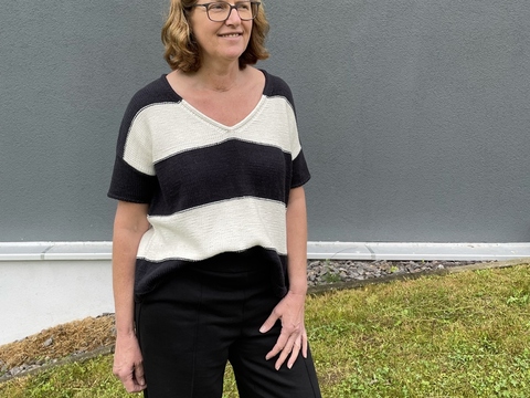 Blockstreifenpullover Lilli Strickanleitung Gr. 36 – 46 Damen