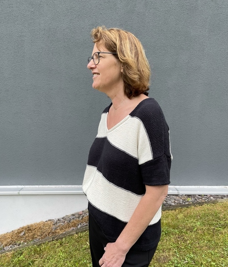 Blockstreifenpullover Lilli Strickanleitung Gr. 36 – 46 Damen